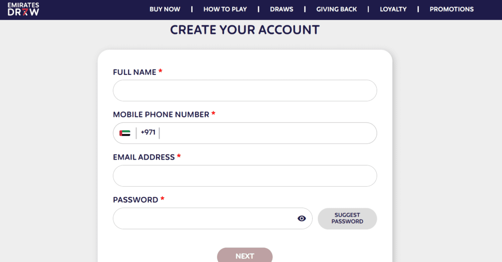 New Account Emirates Draw